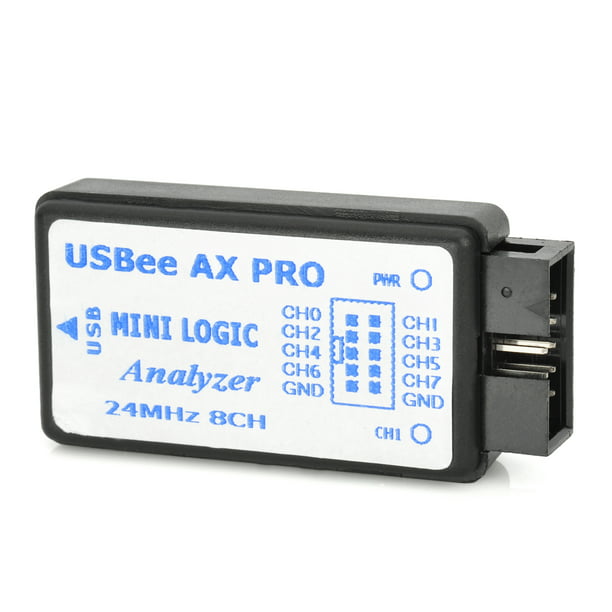 freneci ABS Plastic 0-5.5V 24MHz 8CH Digital Logic Analyzer W/USB Wire Cable 